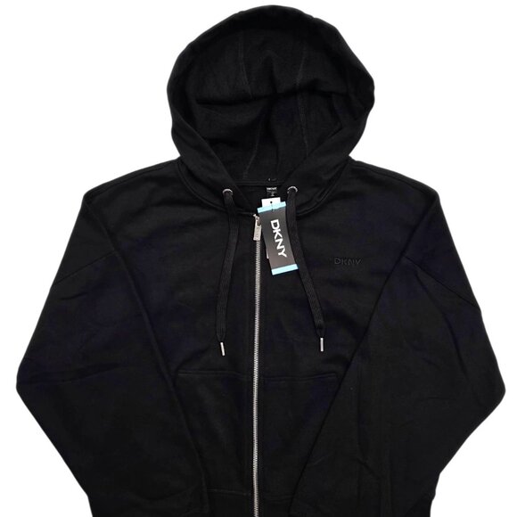 DKNY Jackets & Blazers - DKNY Cropped  Black  Zip Up Hoodie